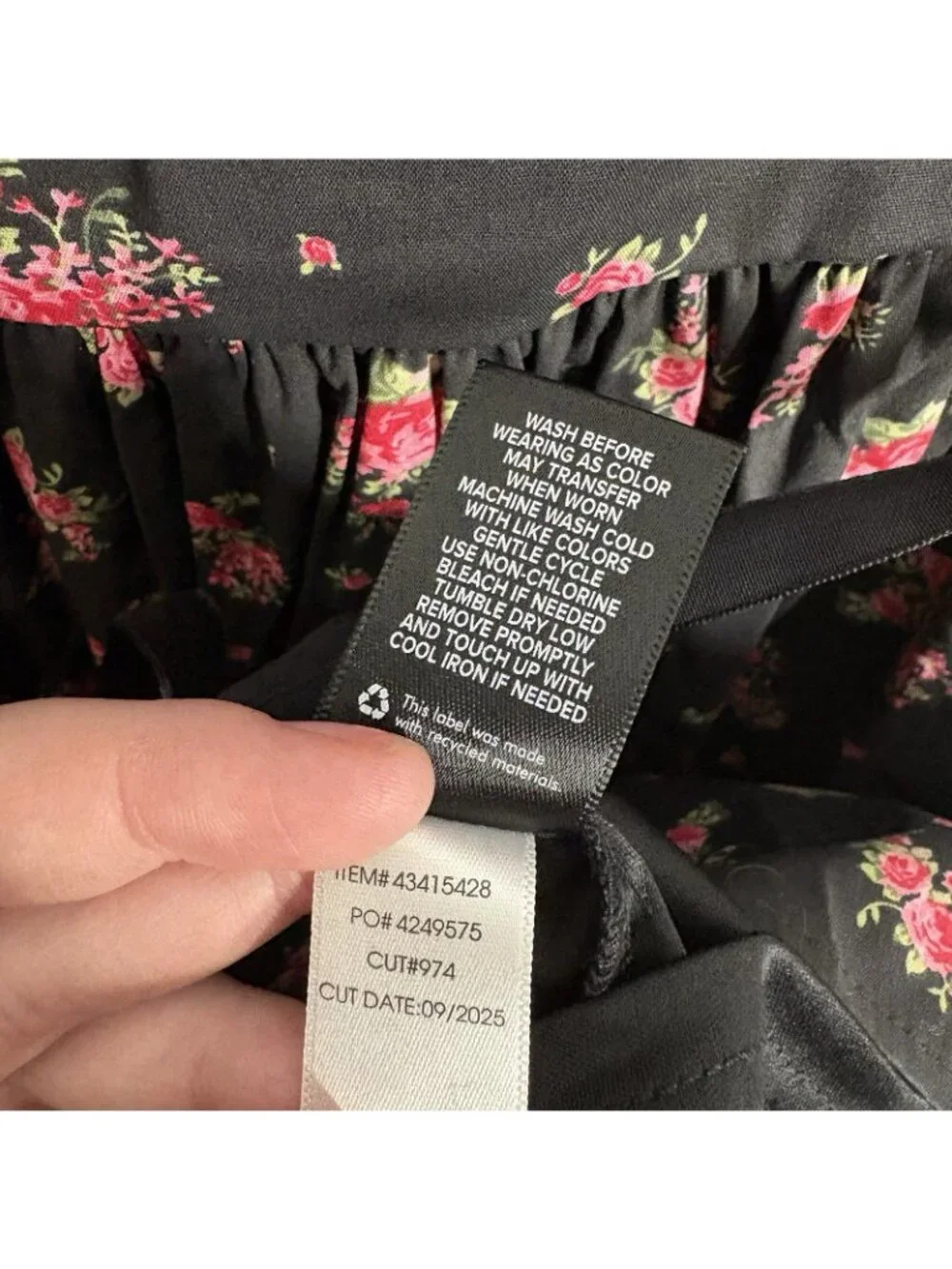 Retro Chic By Torrid Sz 00 US M/L 10 Black Floral Pin Up Belted Swing Dress NWT